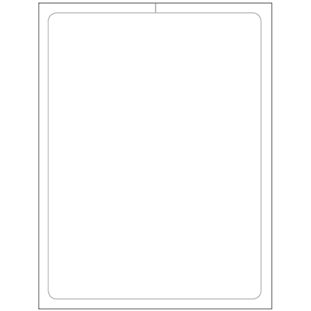 Peel N Seal Laser WindowSticker Stock Blank,8 1/2X11 4 Sided Seal Pk